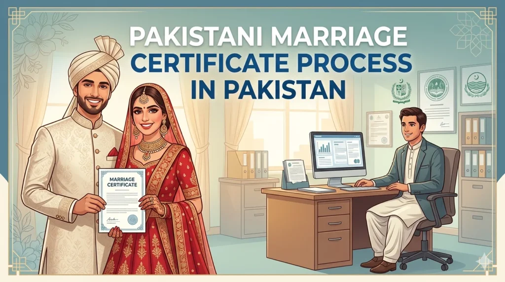 Pakistani marriage certificate process and NADRA marriage registration in Pakistan