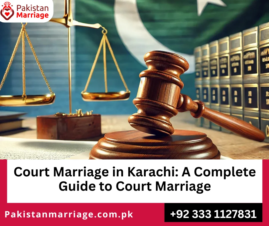 Couple signing Nikah Nama with witnesses