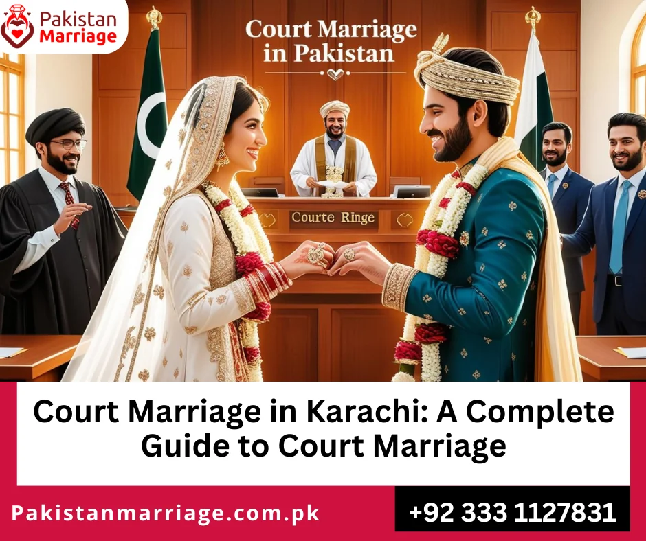 Court marriage in Karachi — Nikah Nama signing