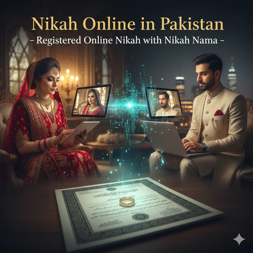 Pakistani legal registration documents for online marriage in Karachi