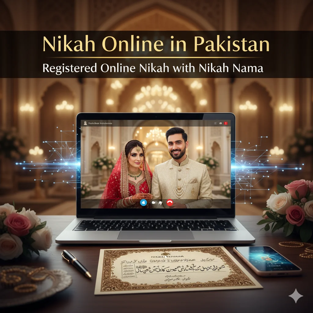 Virtual Nikah ceremony via Zoom in Karachi under Sharia law