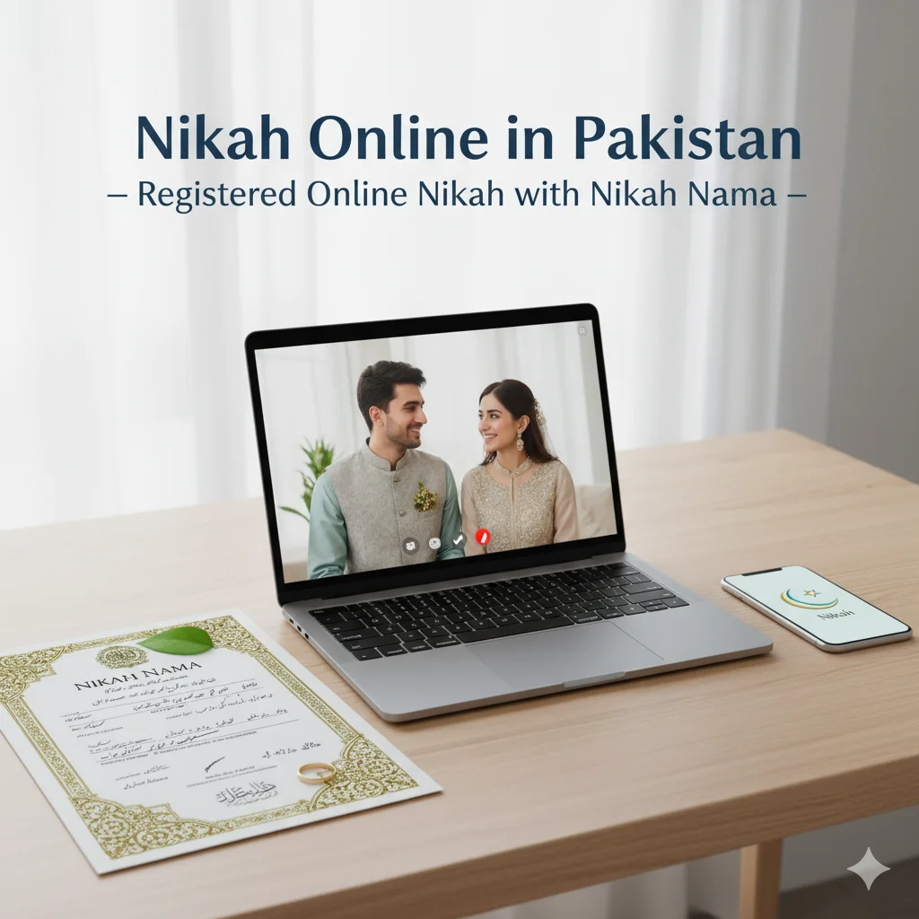 Islamic Nikah ceremony performed online in Karachi
