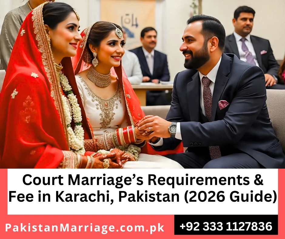 Court marriage lawyer in Karachi assisting couple