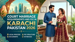 court marriage requirements and fee in Karachi Pakistan 2026 legal nikah process