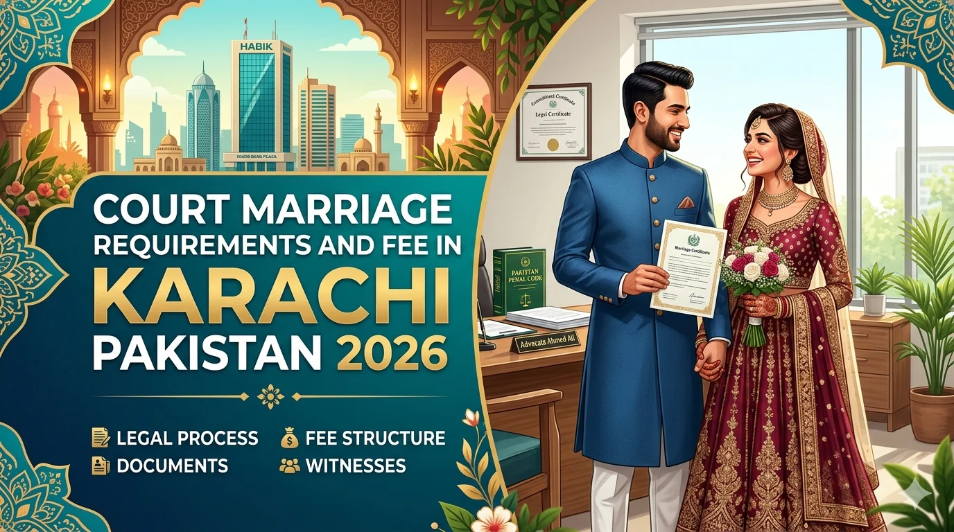 court marriage requirements and fee in Karachi Pakistan 2026 legal nikah process